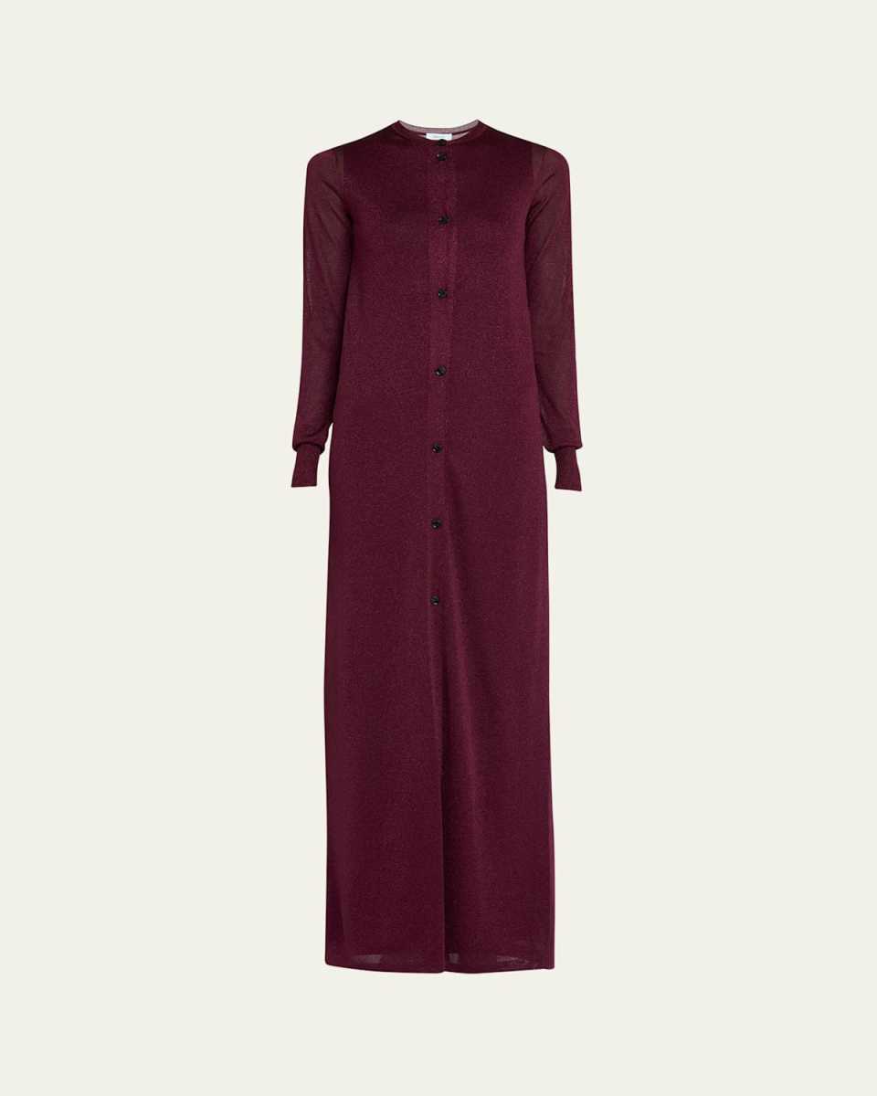 Long Lurex Knit Cardigan